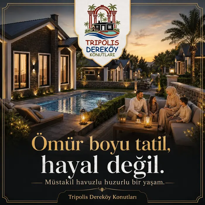 Müstakil havuzlu huzurlu bir yaşam